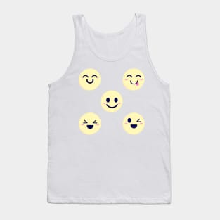 Smile and laugh yellow face emoji Tank Top